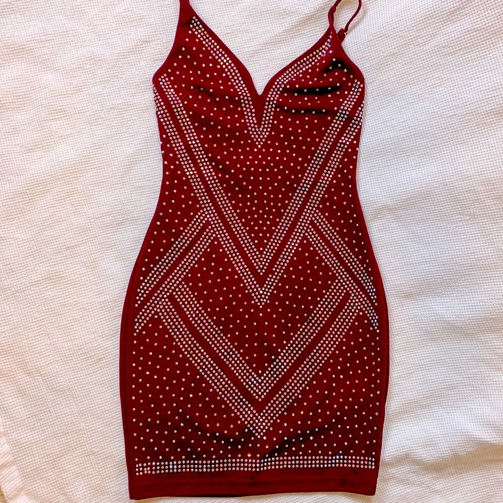 Rhinestone mini dress